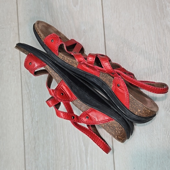Dansko Women Jolie Red Strappy Leather Sandals Shoes Sz 36/6-6.5 - Picture 7 of 12